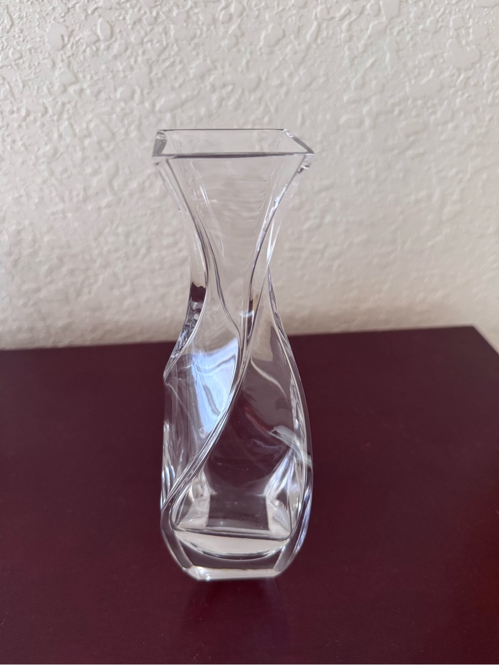 Royal Gallery Italy 24% Lead Crystal Bud Vase Clear Modern Art Glass 8.25" 🦋